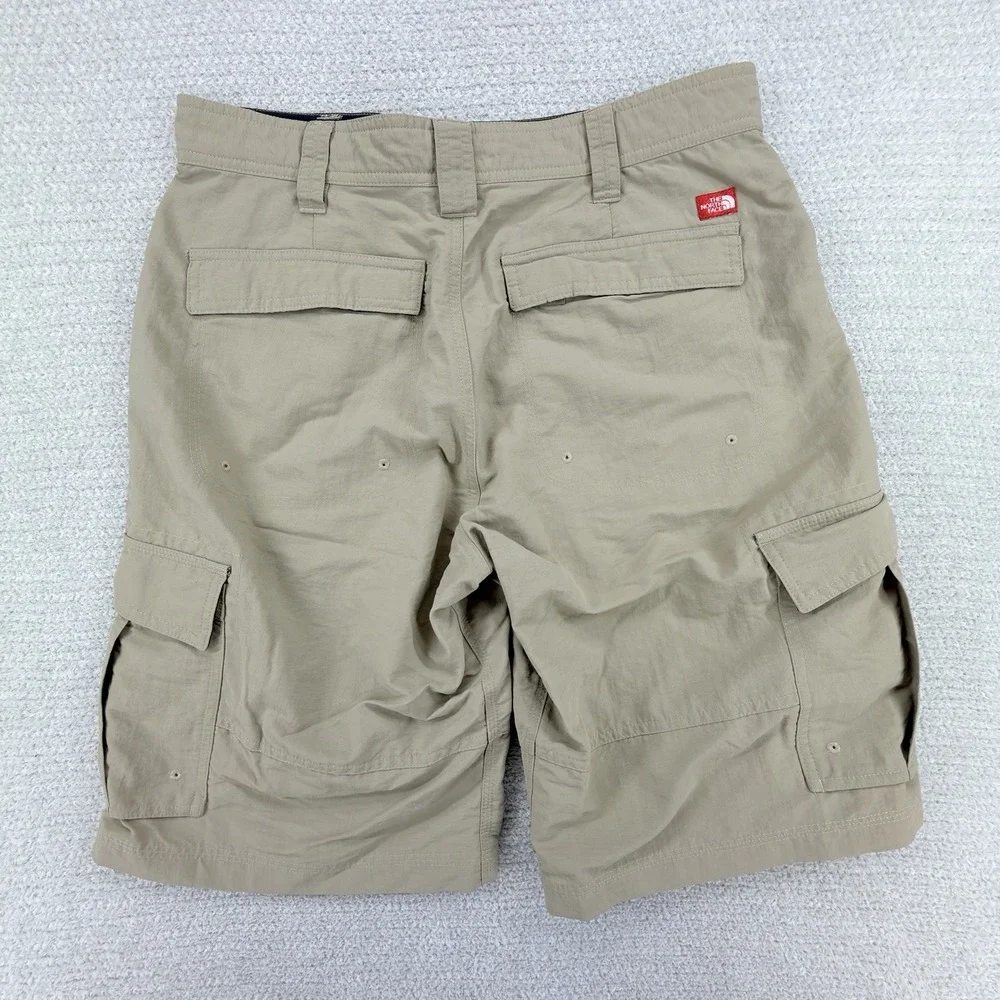 The North Face Cargo Shorts Mens 32 Khaki Nylon Hiking Outdoor Utility 10 In